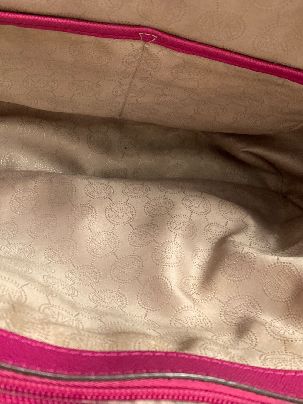 Michael Kors Tote, brown with pink trim - Picture 7 of 12